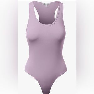 Basic lilac bodysuit. Great alone or layered